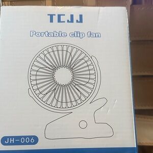 Blue Portable Clip Fan